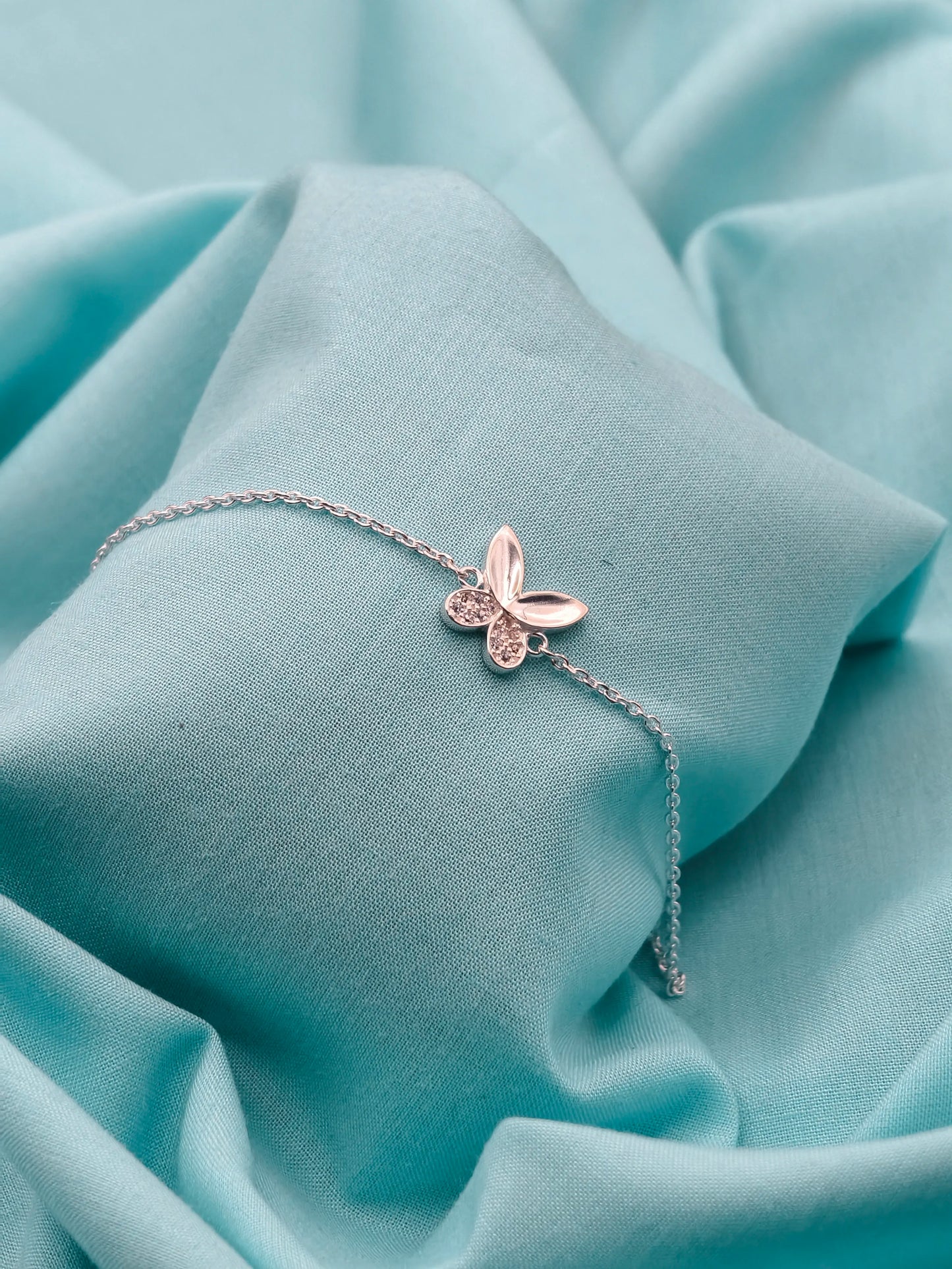 Flutter Grace butterfly Silver Bracelet