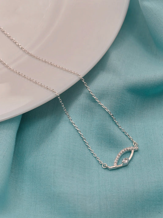 Arc Glow Silver Pendant Chain